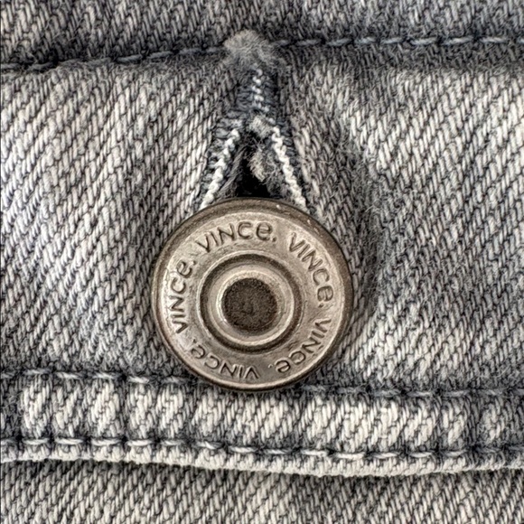 Vince Washed Denim Jean Jacket in Light Grey Casual Boho Layering Size XS/S * - Picture 6 of 12